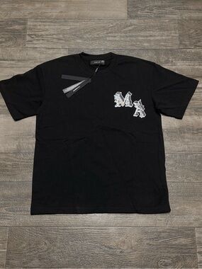 AMIRI Black Chest Logo Cotton Tee